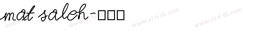 mat saleh字体转换